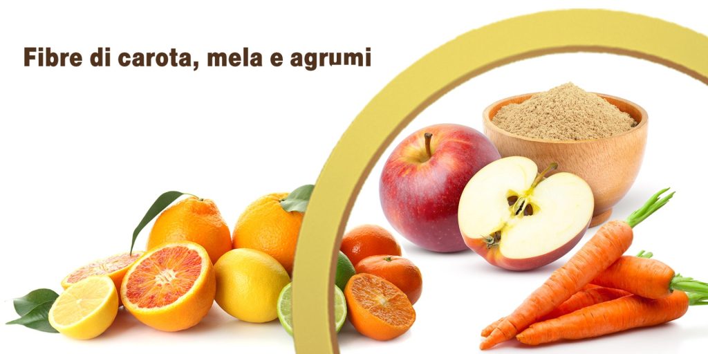 Fibre di carota, mela e agrumi